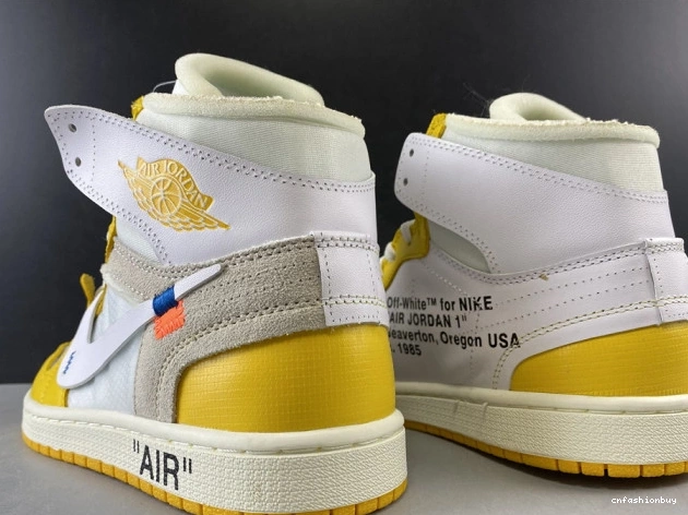Air Powder White Yellow-Cone Off-White AQ0818-149 1 NRG x Dark Jordan 0823